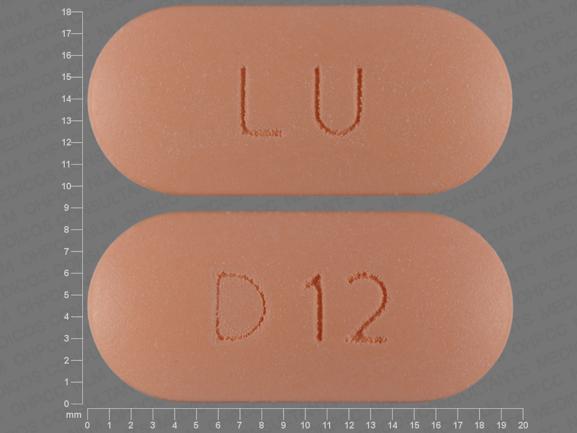 Pill LU D12 Orange Capsule/Oblong is Niacin Extended-Release