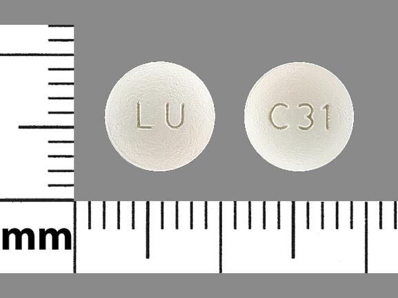 Pill LU C31 White Round is Ethambutol Hydrochloride