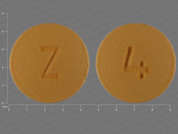 Pill Z 4 Yellow Round is Risperidone