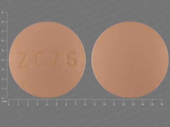 Pill ZC 76 Orange Round is Risperidone