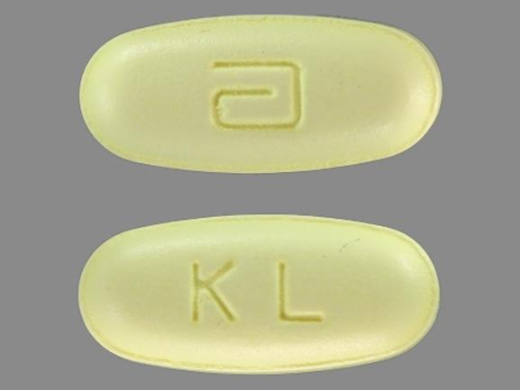 Pill a KL Yellow Elliptical/Oval is Clarithromycin