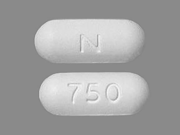 Pill N 750 White Oval is Naprelan 750