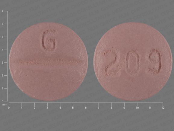 Pill G 209 Purple Round is Moexipril Hydrochloride