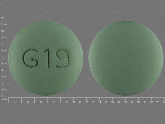 Pill G19 Green Round is Felodipine Extended Release