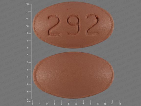 Pill 292 Brown Elliptical/Oval is Verapamil Hydrochloride Extended Release