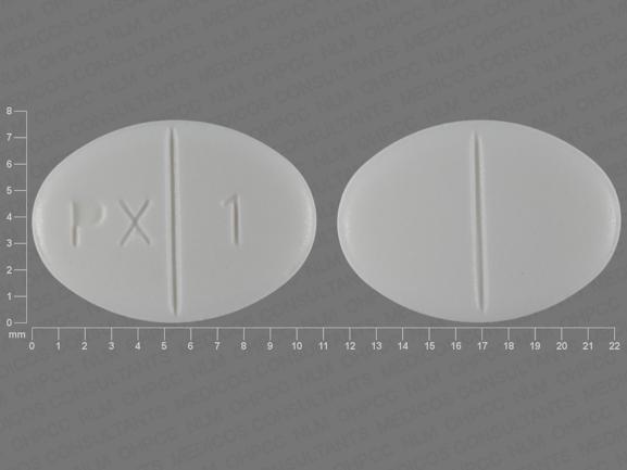 Pill PX 1 White Oval is Pramipexole Dihydrochloride