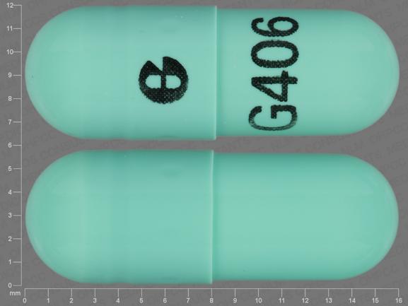 Pill G406 G Green Capsule/Oblong is Indomethacin