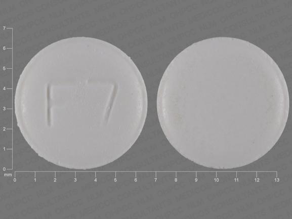 Pill F7 White Round is Zolmitriptan (Orally Disintegrating)