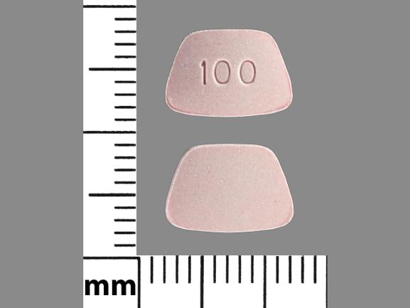 Pill 100 Pink Four-sided is Fluconazole