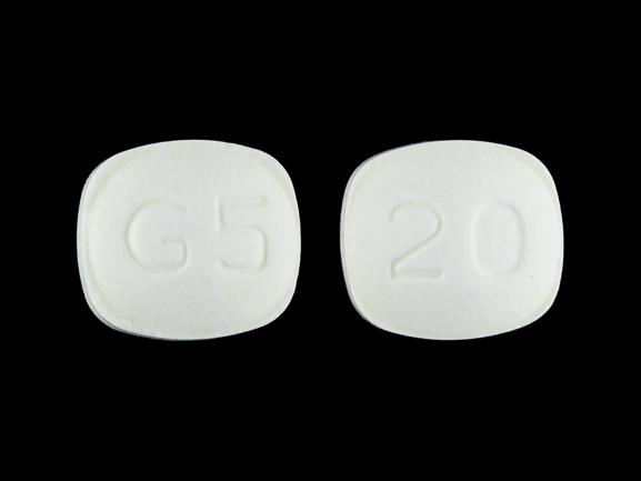 Pravastatin sodium 20 mg G5 20