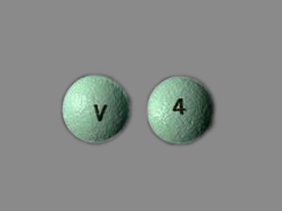 Pill V 4 Green Round is Vospire ER