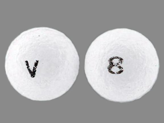 Pill V 8 White Round is Vospire ER