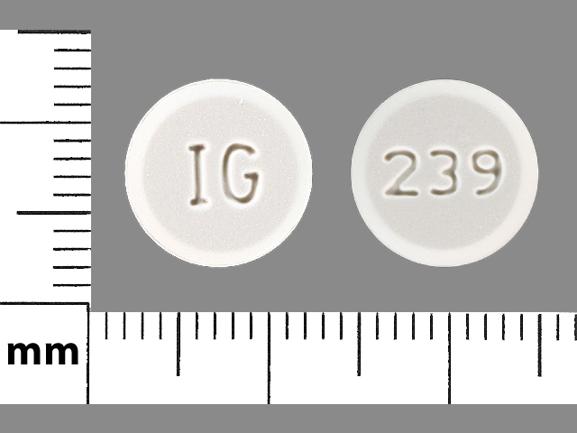 Pill IG 239 White Round is Amlodipine Besylate