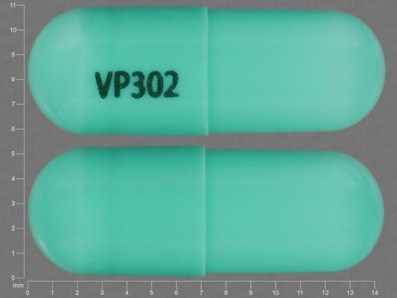 Pill VP302 Green Capsule-shape is ChlordiazePOXIDE-Clidinium
