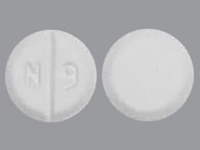 Pill N 9 White Round is Benztropine Mesylate