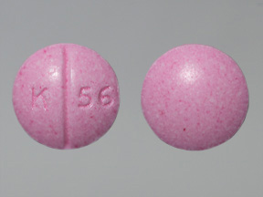 Pill K 56 Pink Round is Oxycodone Hydrochloride