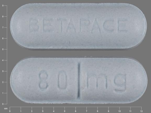 Pill 80 mg BETAPACE is Betapace 80 mg