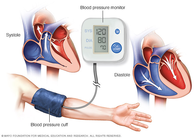 Medición de la presión arterial.