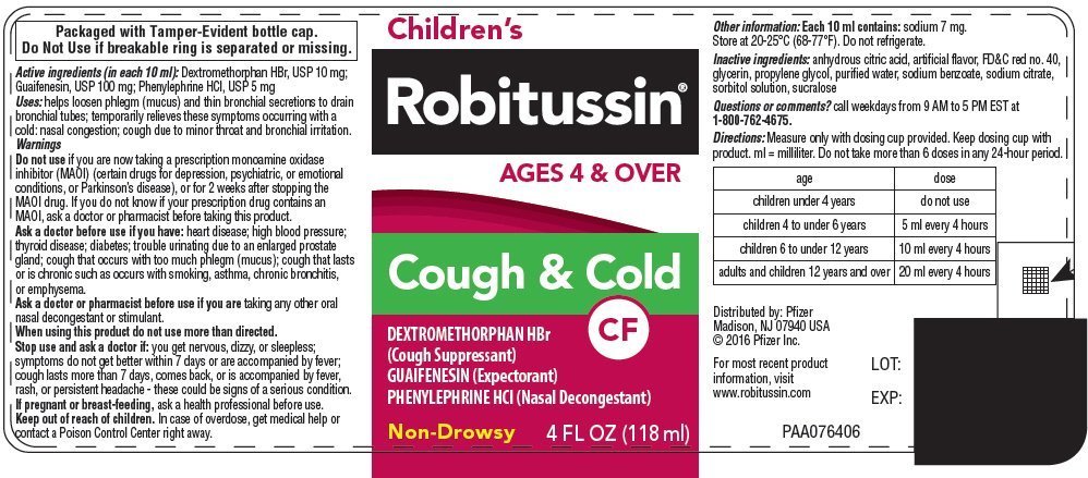 Robitussin Cf Dosage Chart