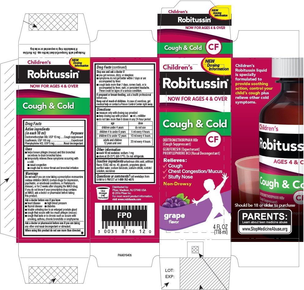 Robitussin Cf Dosage Chart