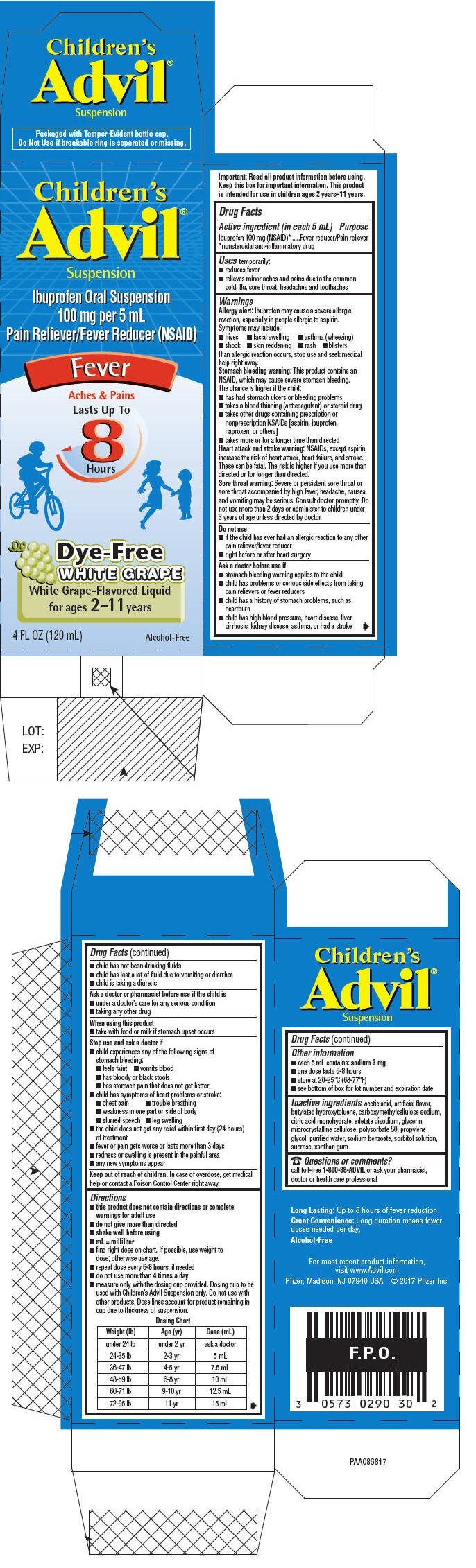 Pediatric Advil Dosing Chart