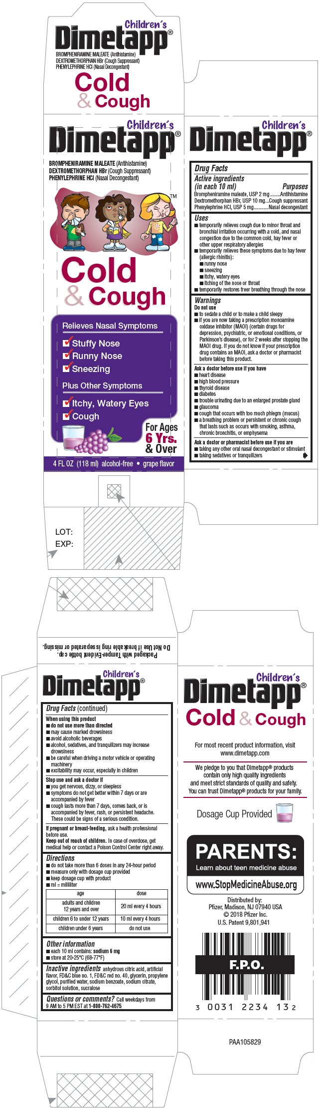 Dimetapp Cold And Cough Dosage Chart