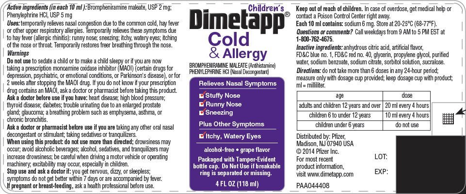 Dimetapp Cold And Allergy Dosage Chart