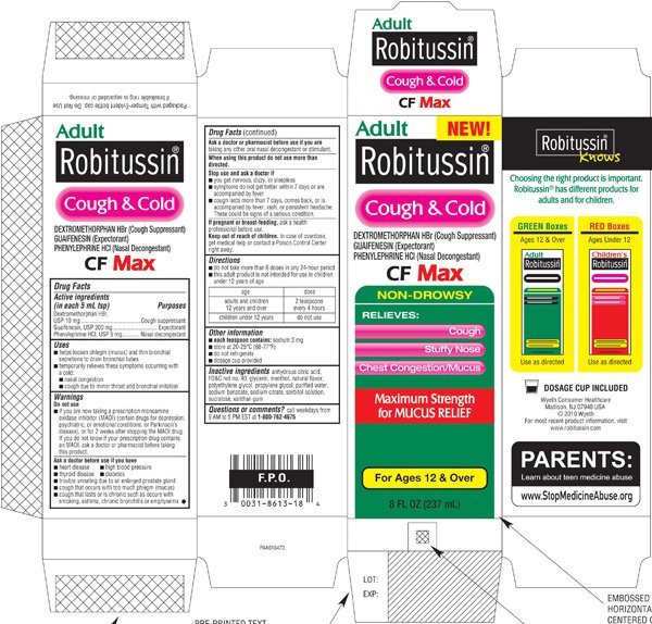 Robitussin Cf Dosage Chart