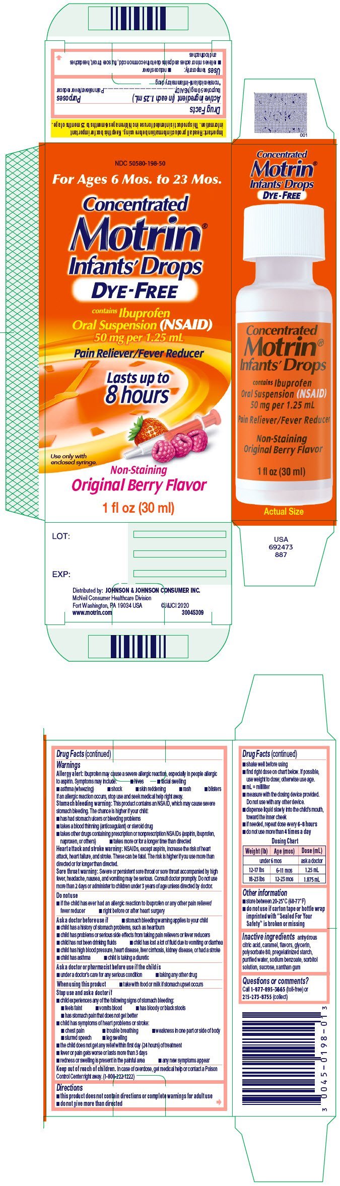 Infant Motrin 50 Mg 1 25 Ml Dosage Chart