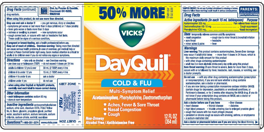 Vicks DayQuil Cold and Flu Multi-Symptom Relief (liquid) The ...