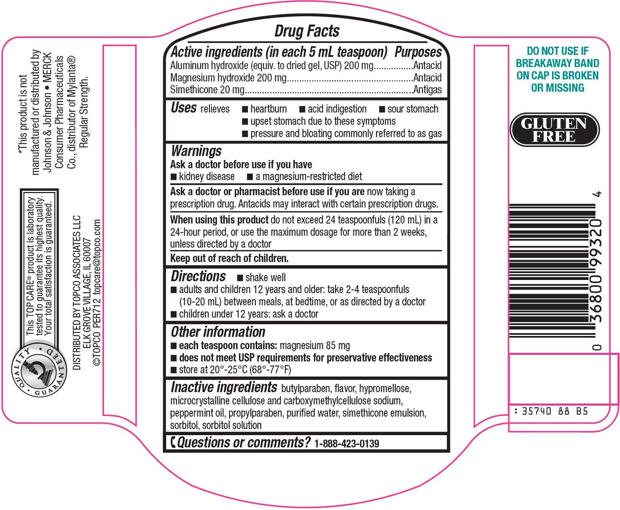 Topcare Antacid Regular Strength (liquid) Topco Associates LLC