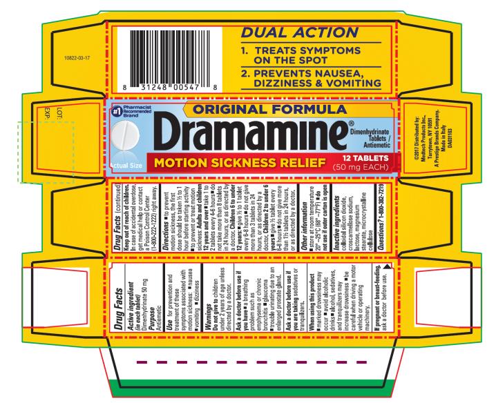 Dramamine Original Formula (tablet) Medtech Products Inc.