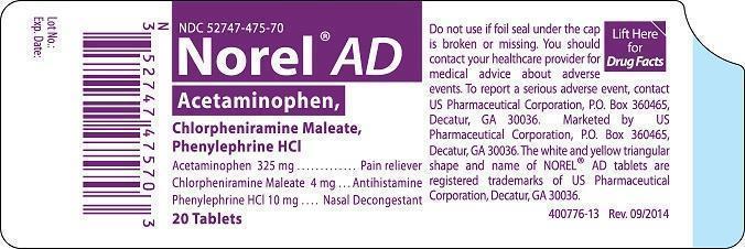 Norel AD (tablet, multilayer) US Pharmaceutical Corporation
