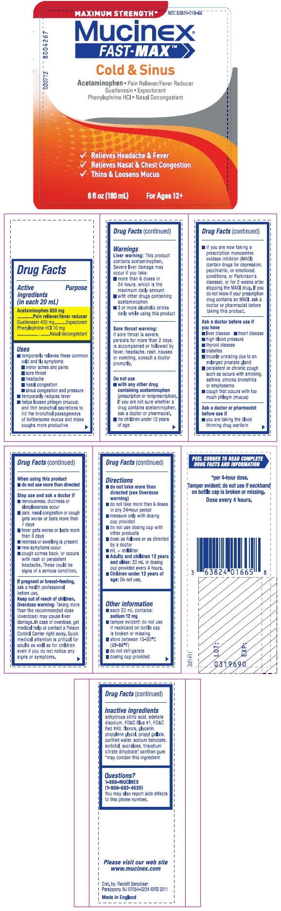 Mucinex Fast Max Severe Cold Dosage Chart