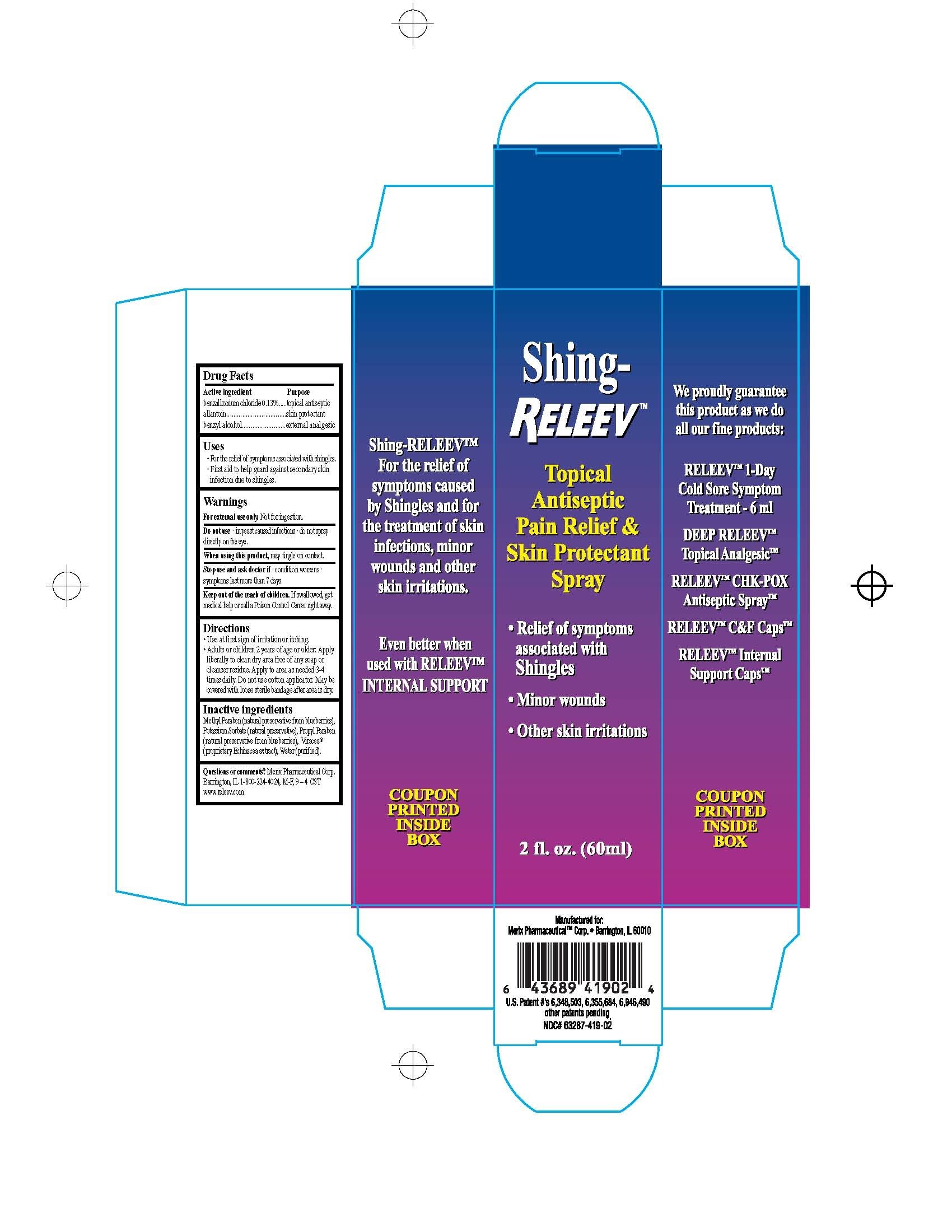 Shing-Releev (liquid) Merix Pharmaceutical Corp.