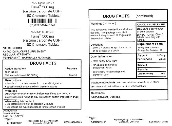 Tums tablet Cardinal Health