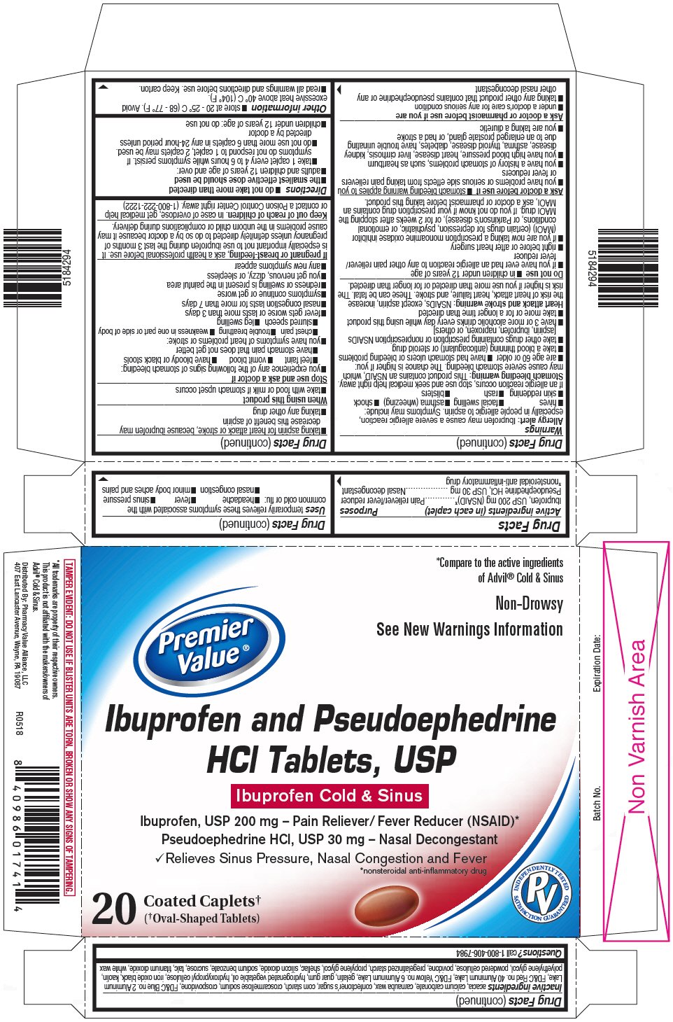 Ibuprofen And Pseudoephedrine Hydrochloride Tablet Sugar Coated