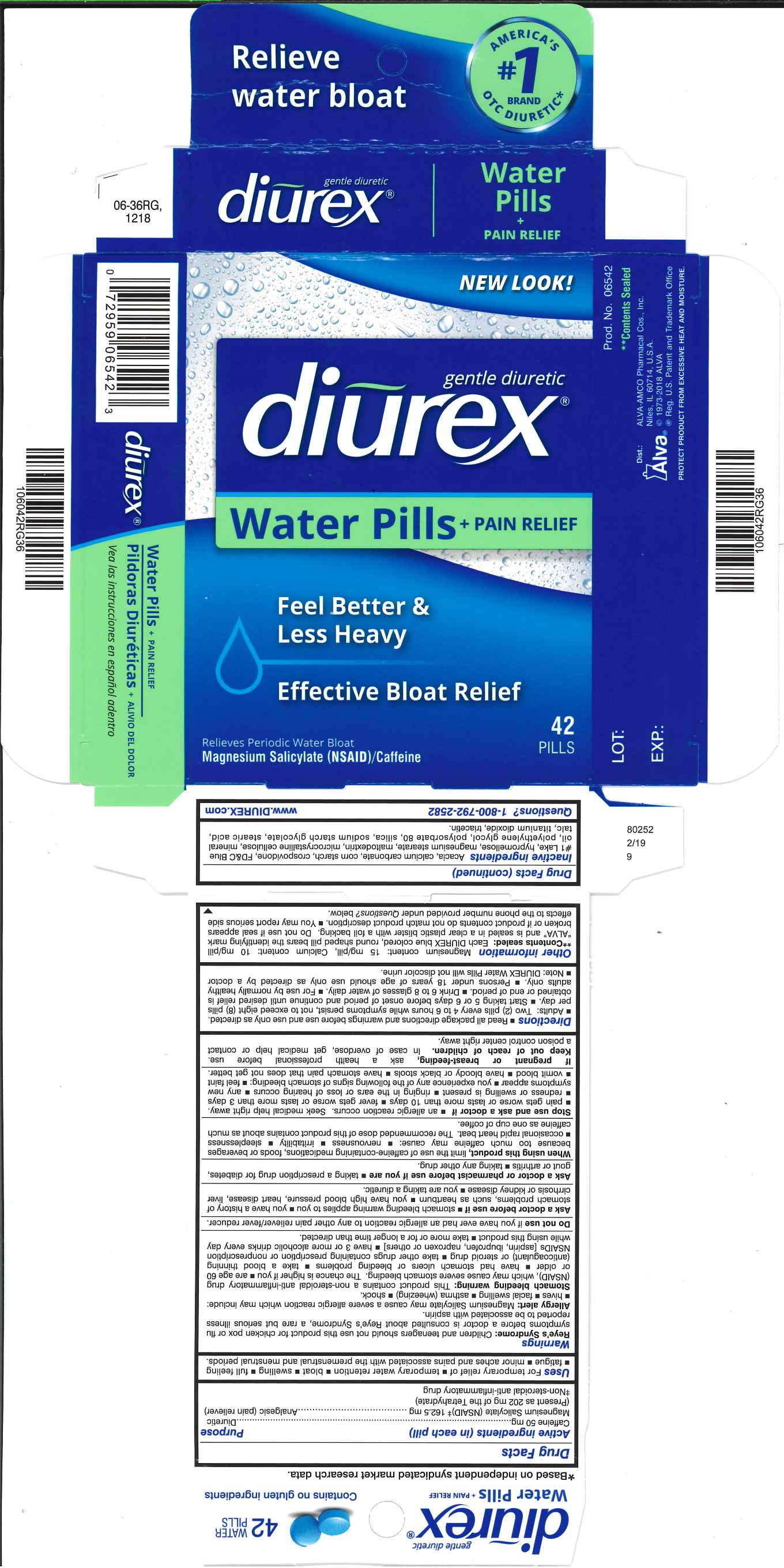 what are the side effects of diurex water pills