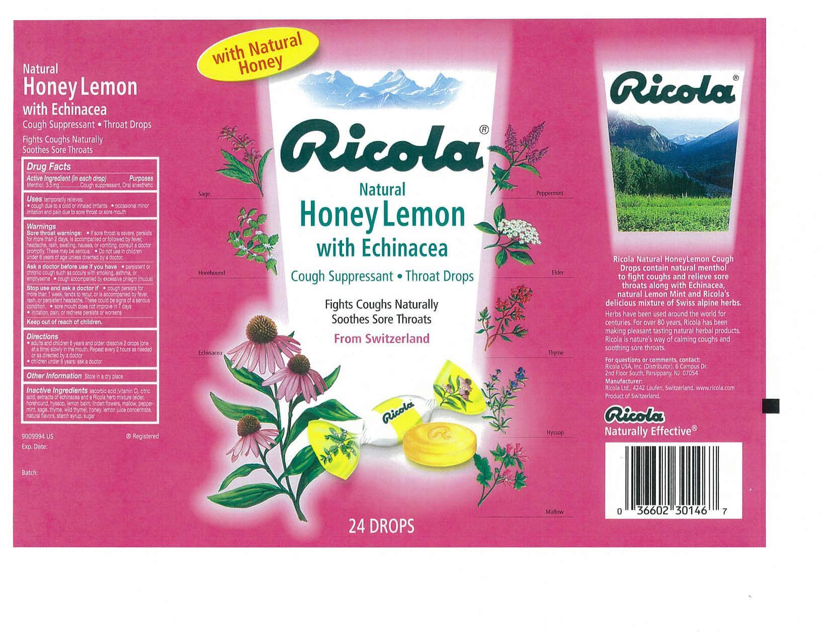 Natural Honey Lemon with Echinacea Cough Suppressant ...