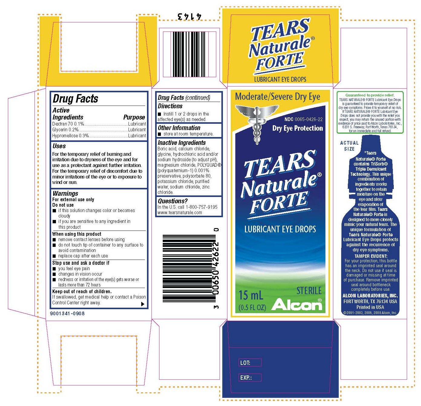 Tears naturale 1/3 15ml collyre