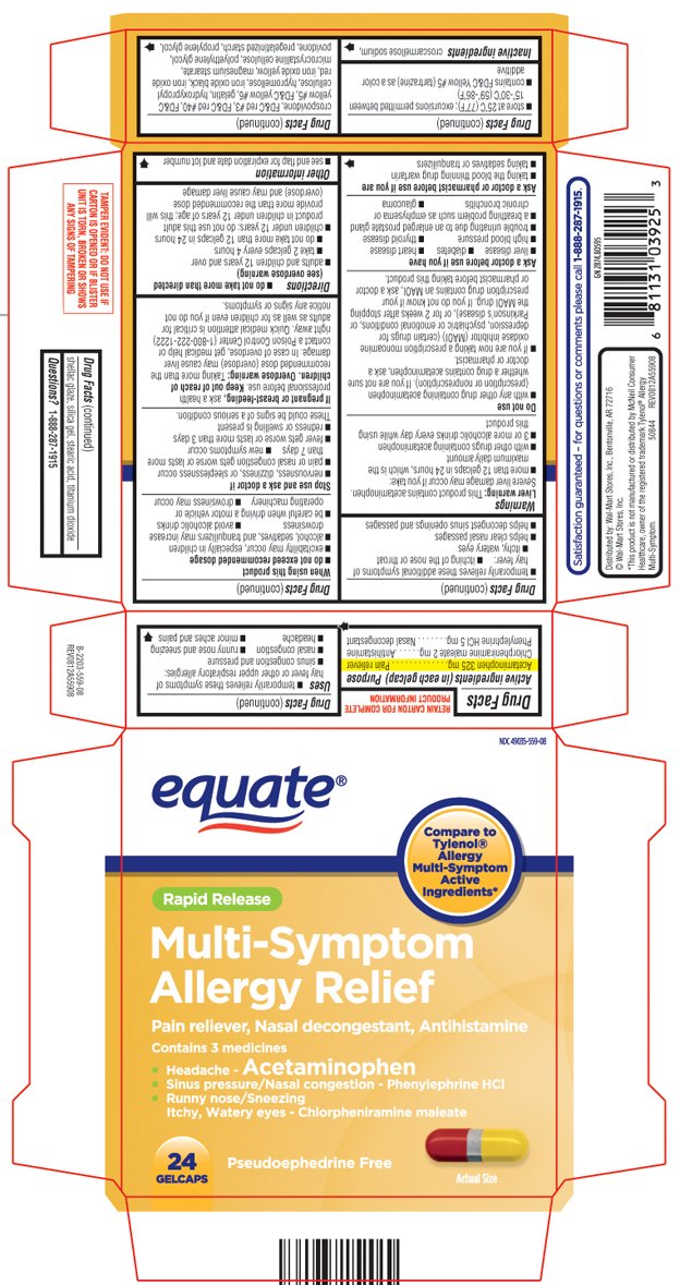 Multisymptom allergy pain relief