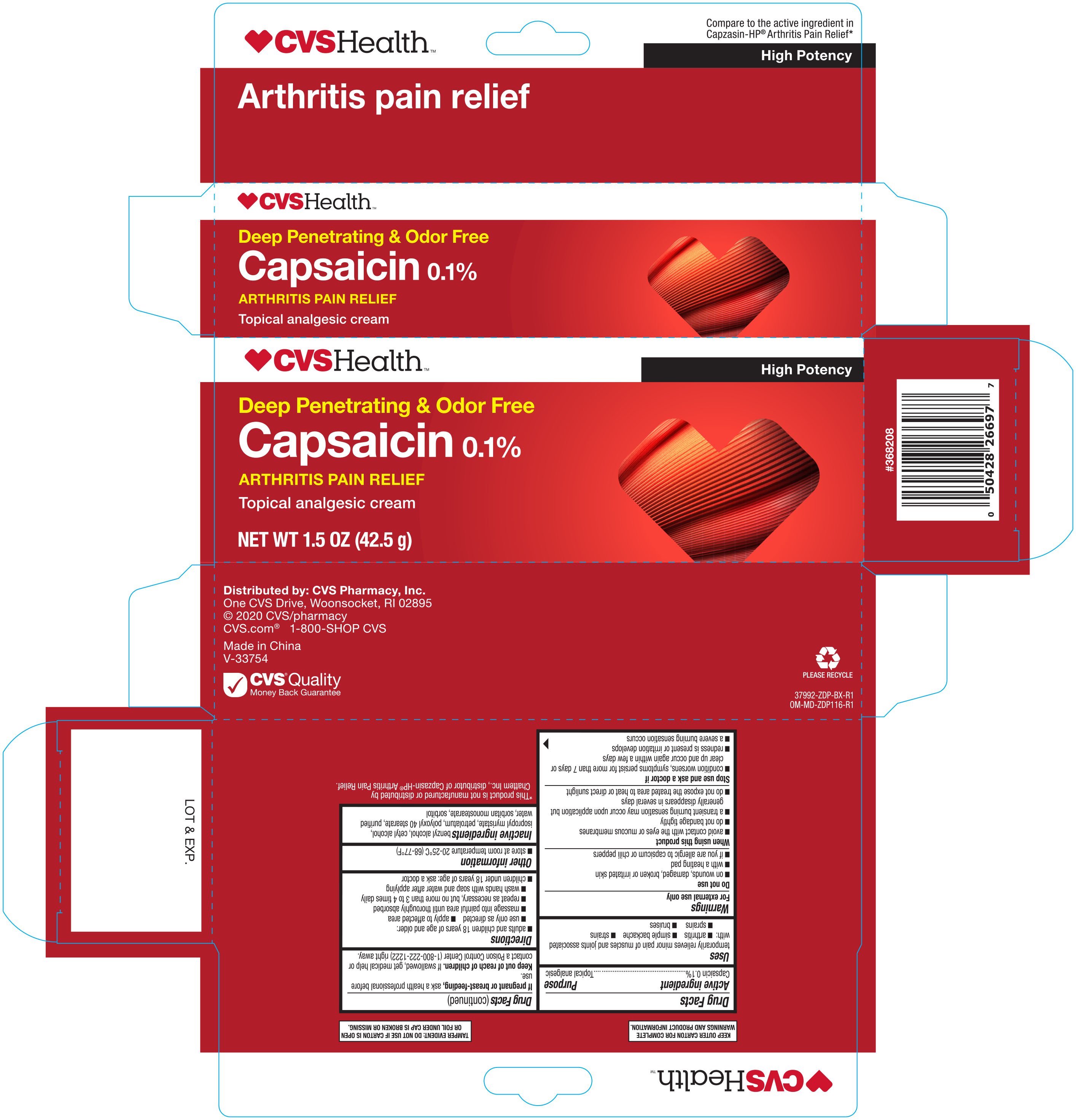 capsaicin cream ingredients