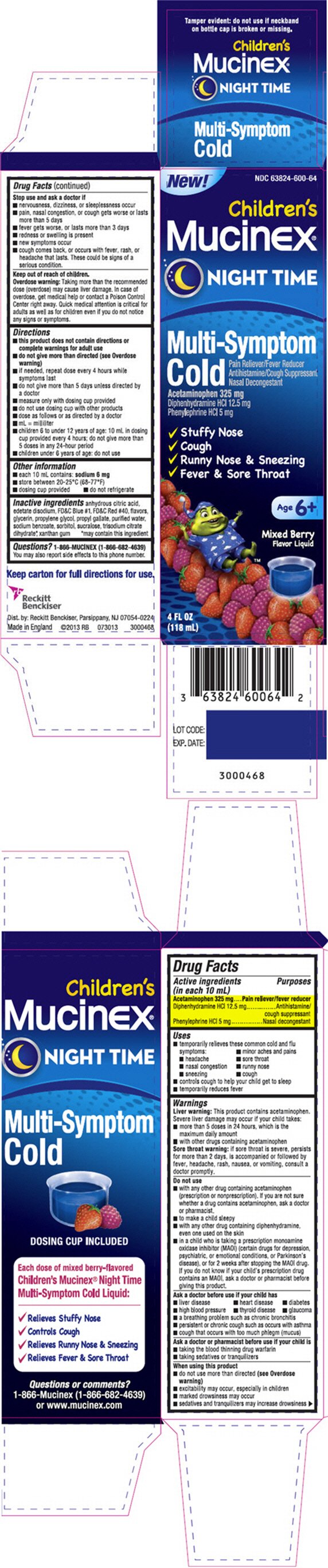 Children S Mucinex Night Time Dosage Chart