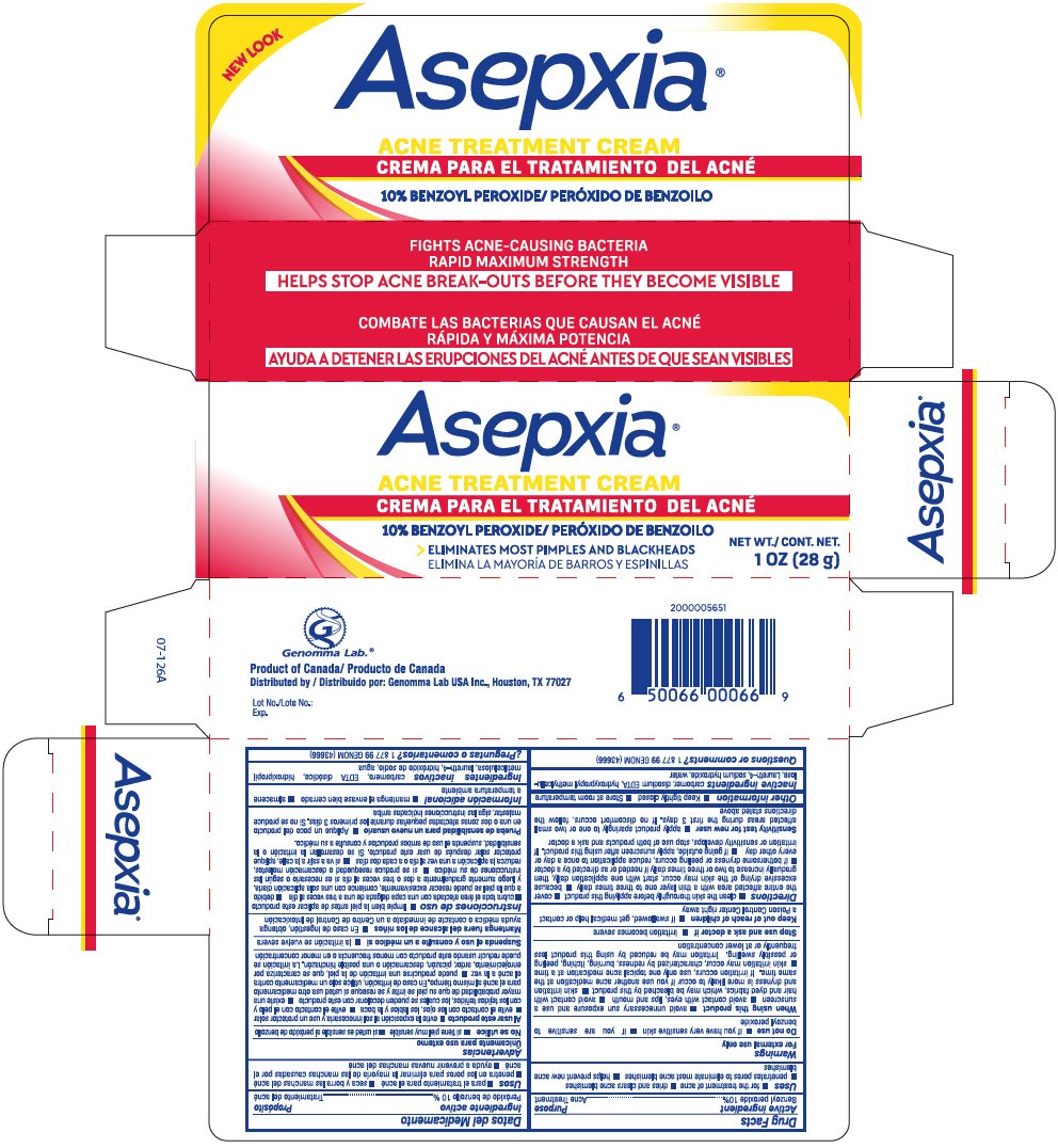 Asepxia Acne Treatment (cream) Genomma Lab USA Inc.
