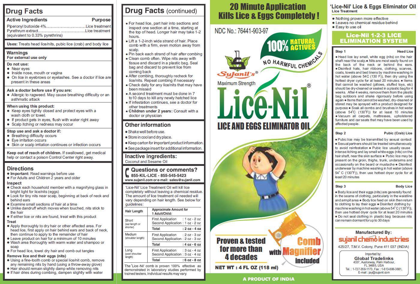 Lice Nil Lice And Eggs Killer Oil Sujanil Chemo Industries