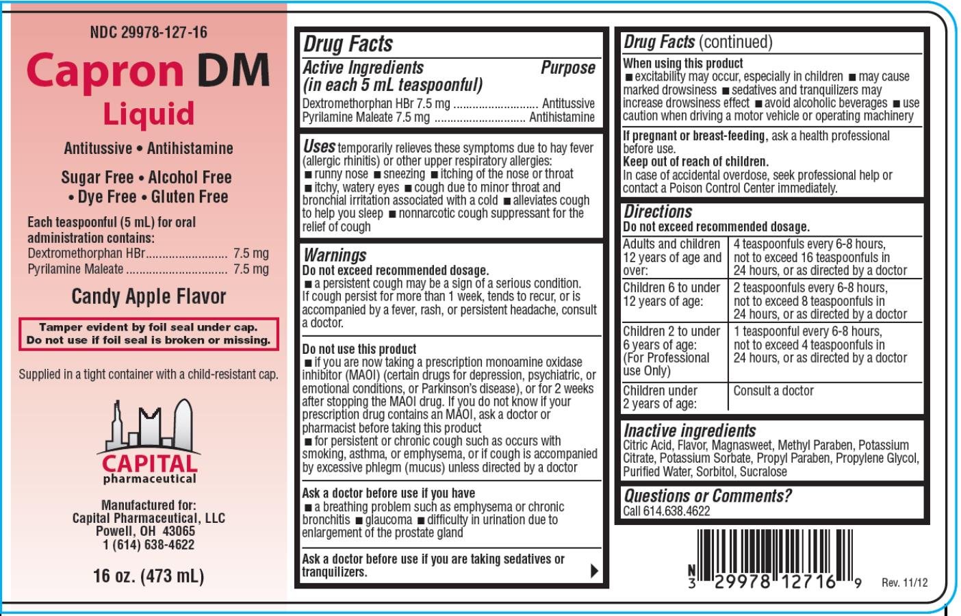 Capron Dm Dosage Chart