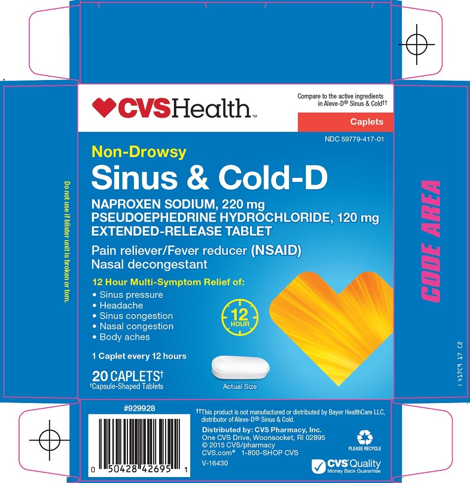 Sinus and Cold D (tablet, film coated) CVS Pharmacy