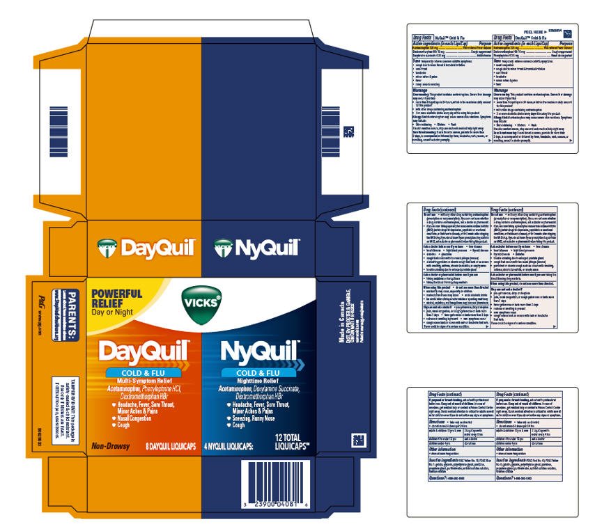 Vicks DayQuil and Vicks NyQuil Cold and Flu Multi-Symptom ...