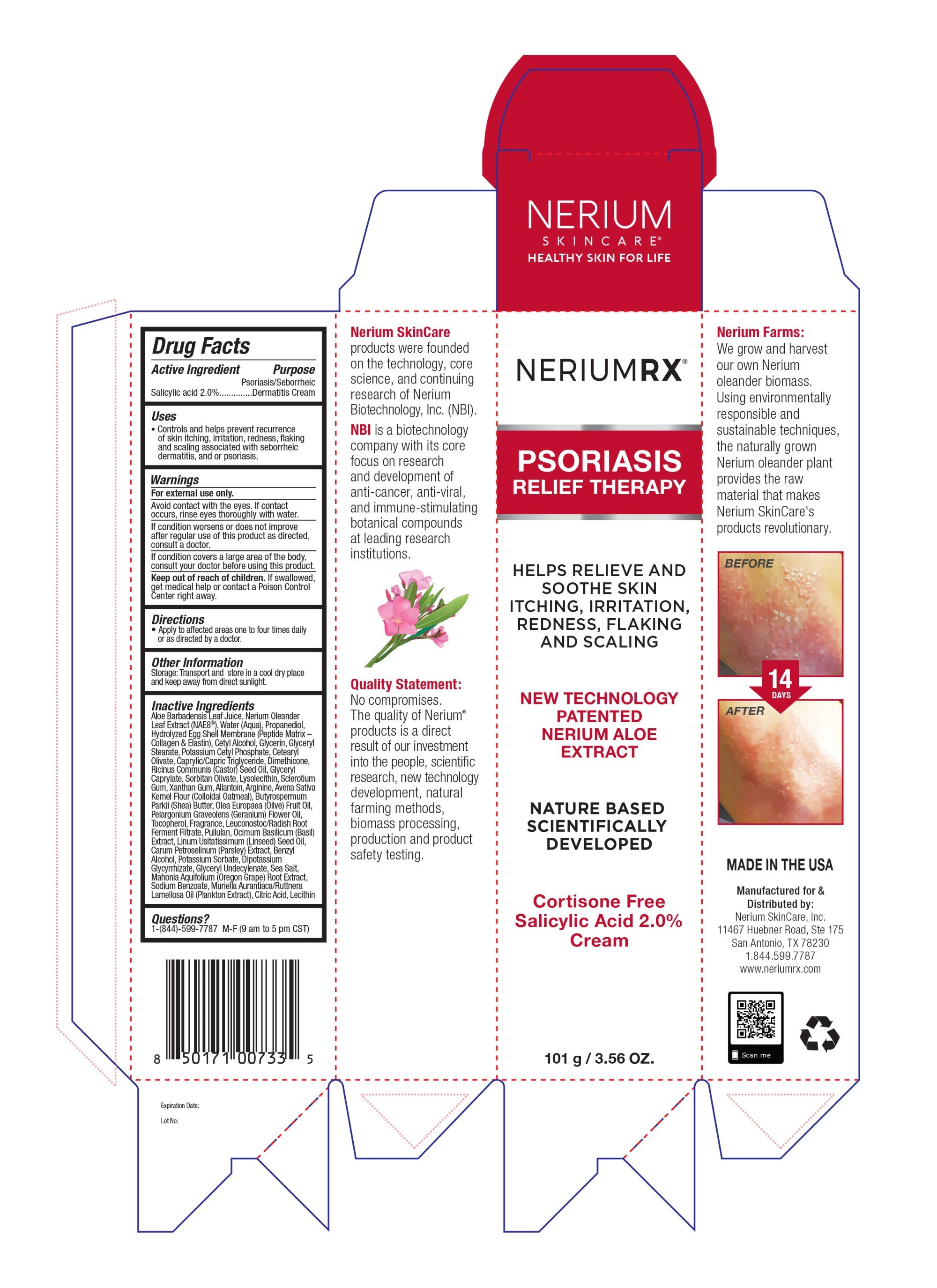 NERIUMRX PSORIASIS RELIEF THERAPY (cream) Nerium SkinCare, Inc.