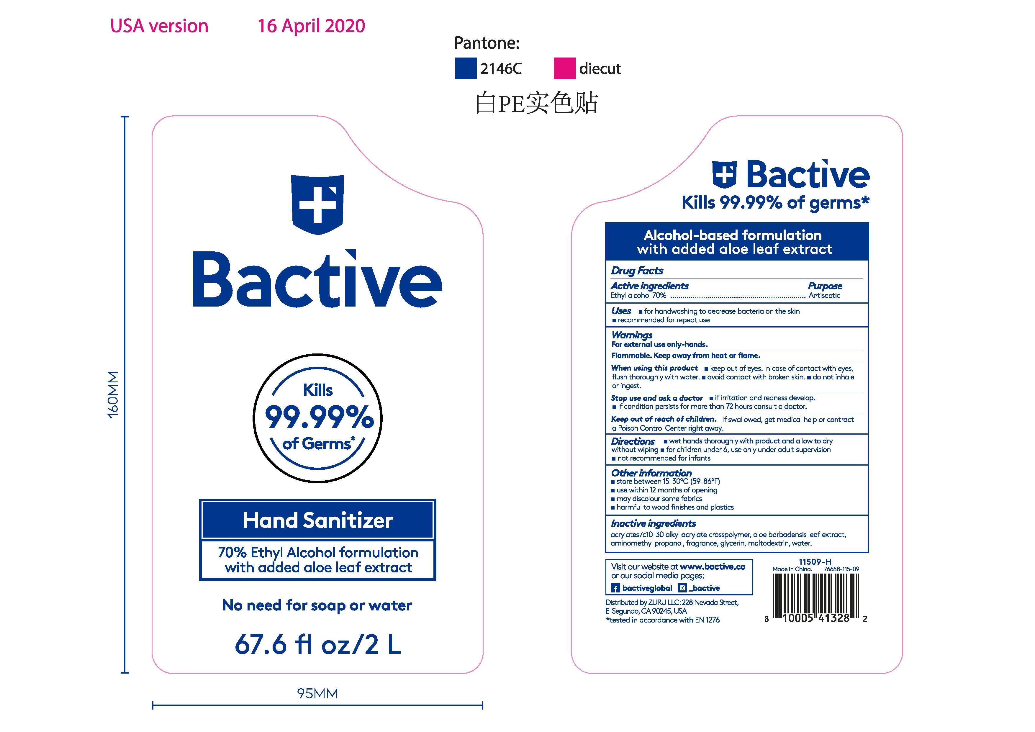 Bactive on sale hand sanitizer